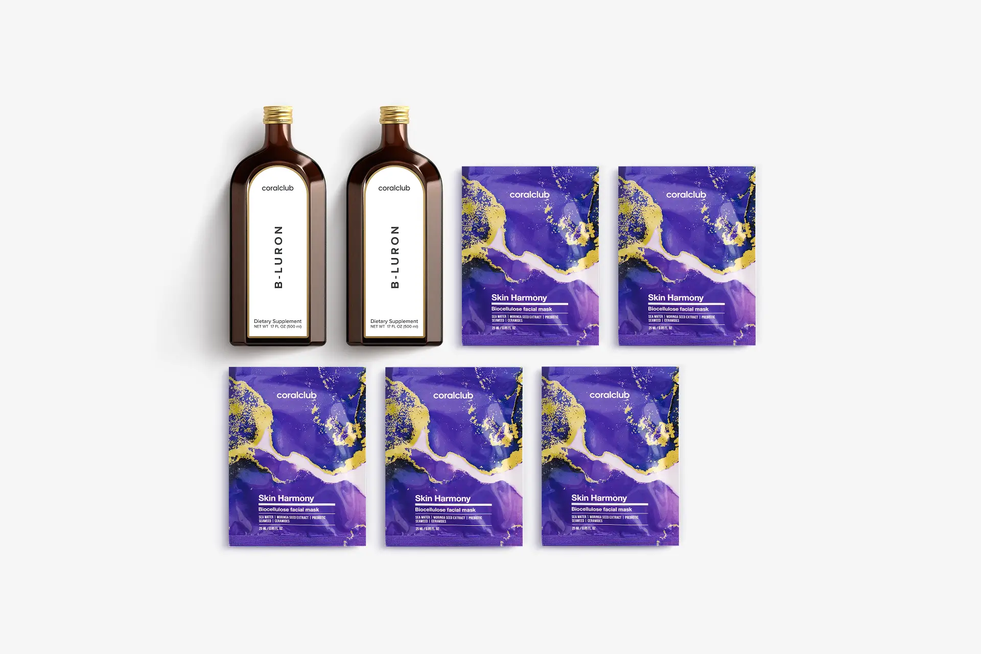 B-Luron + Skin Harmony Biocellulose Facial Mask  (5 саше)